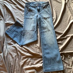 SZ 6 A Line American Eagle Wide Leg Jeans